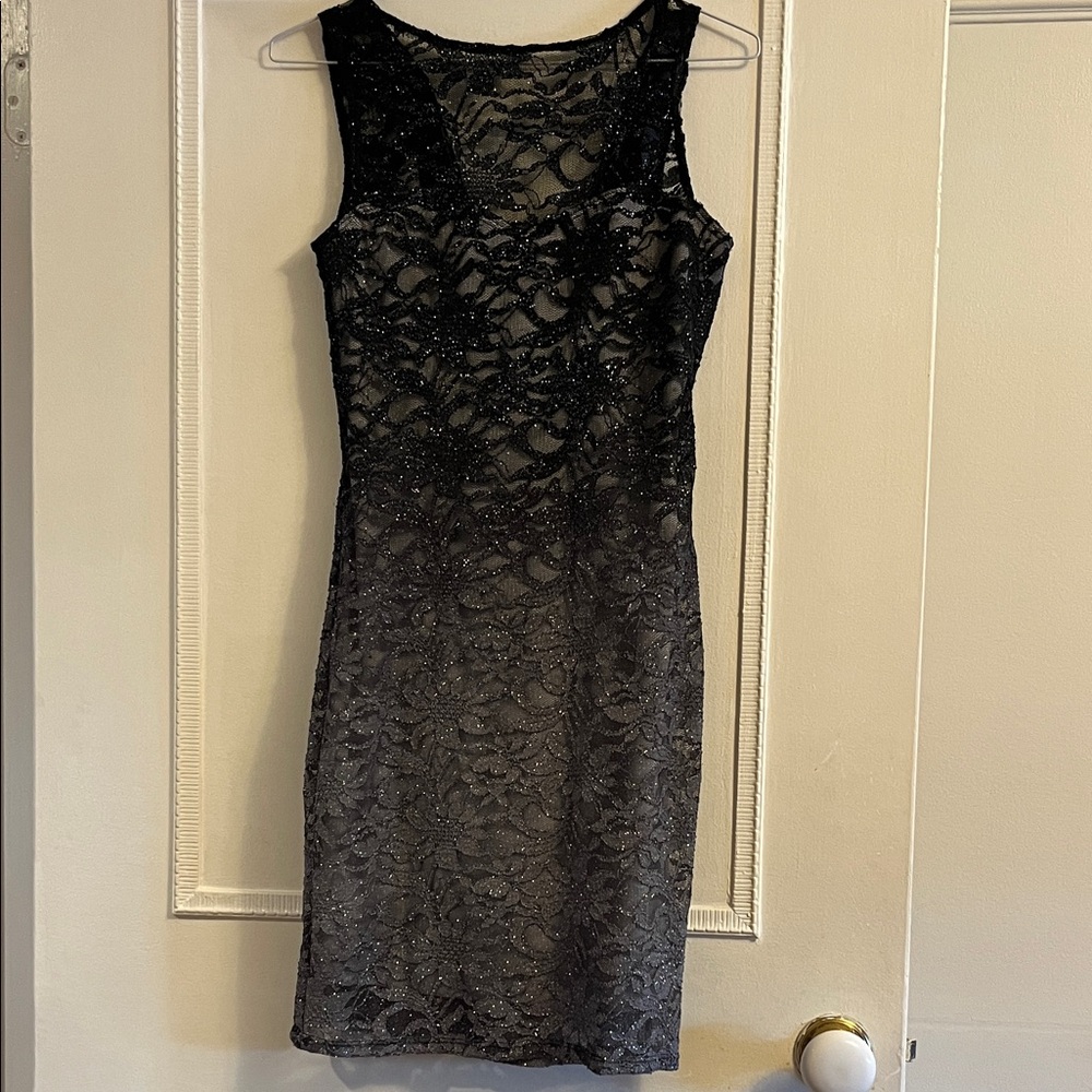 Jump Black Lace Elegant Mini Dress